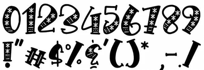 Quirkid Hollow Font OTHER CHARS