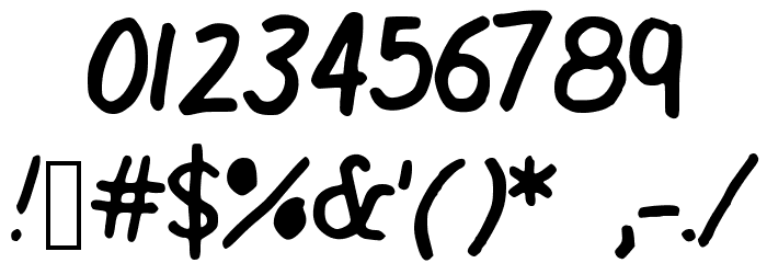 Quirking Font OTHER CHARS