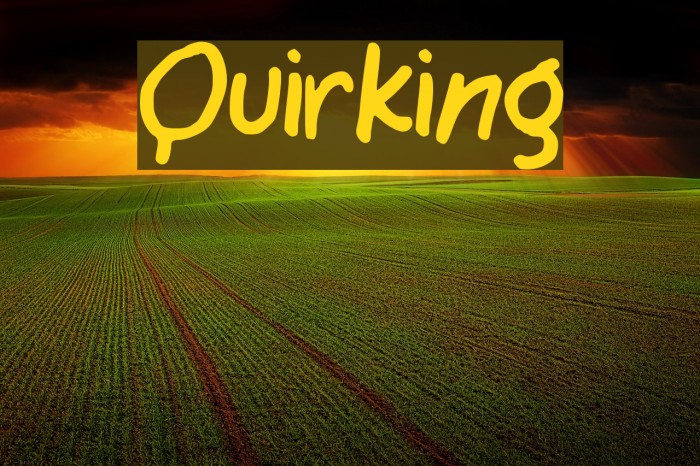 Quirking Font examples