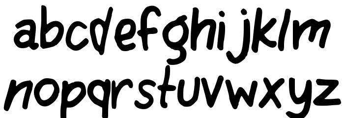 Quirking Font LOWERCASE