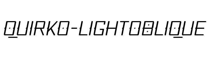 Quirko-LightOblique Font