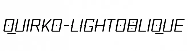 Quirko-LightOblique  les polices de caractères gratuit tlcharger