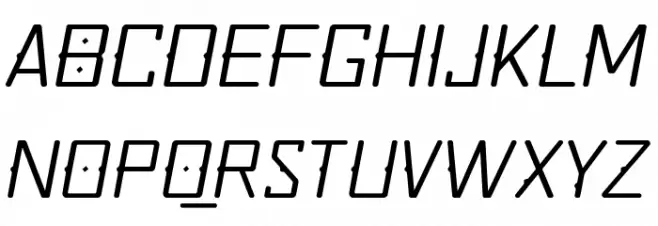 Quirko-LightOblique 字体 大写