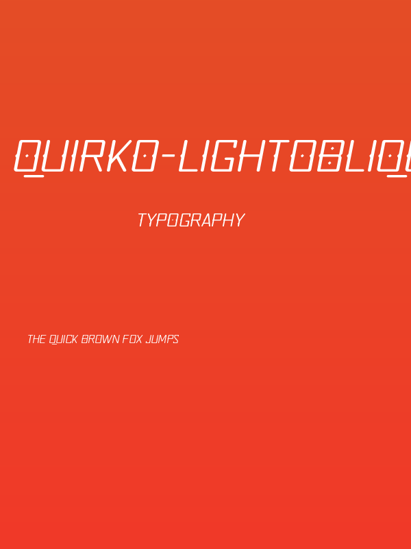 Quirko-LightOblique Poster