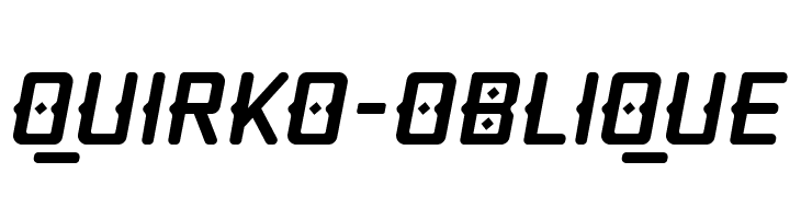 Quirko-Oblique Font