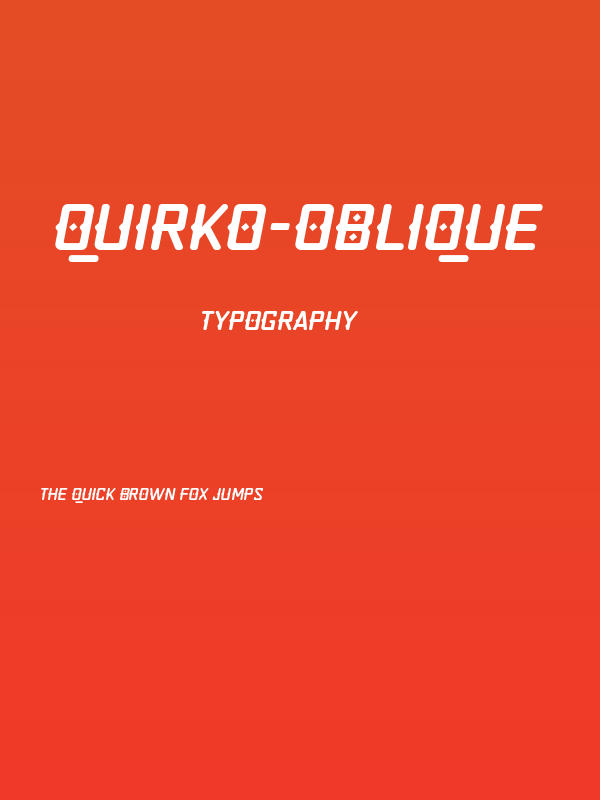 Quirko-Oblique Poster