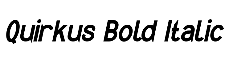 Quirkus Bold Italic Font