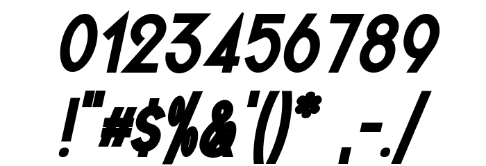 Quirkus Bold Italic Font OTHER CHARS