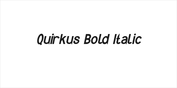 Quirkus Bold Italic Logo
