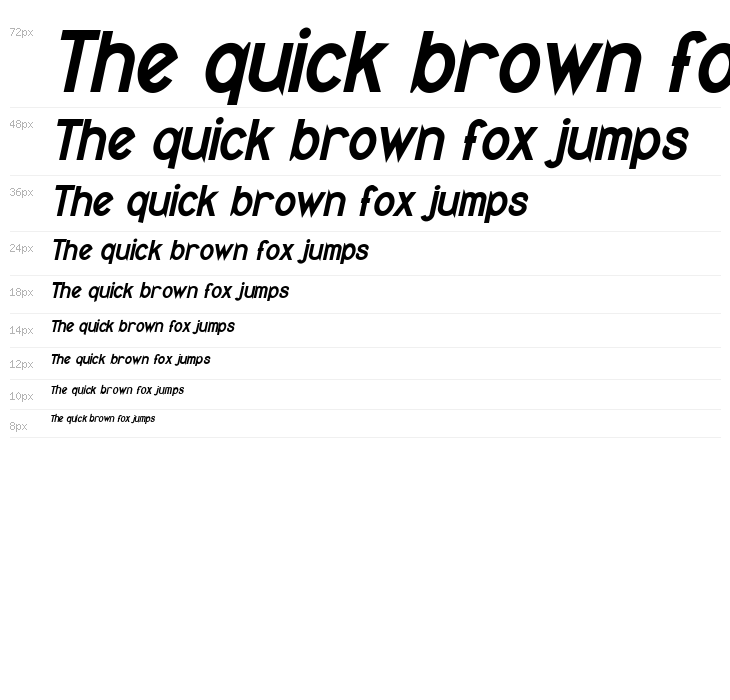 Quirkus Bold Italic Waterfall