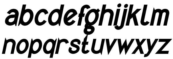 Quirkus Bold Italic Font LOWERCASE