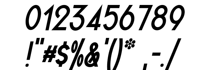 Quirkus Italic Font OTHER CHARS