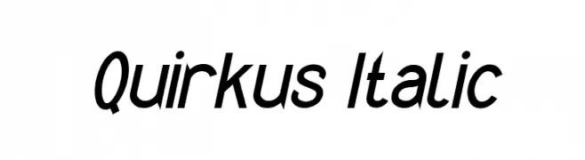 Quirkus Italic  免费字体下载