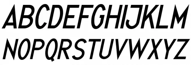 Quirkus Italic फ़ॉन्ट अपरकेस