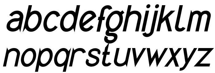 Quirkus Italic Font LOWERCASE