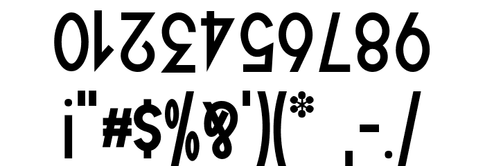 Quirkus Upside Down Font OTHER CHARS