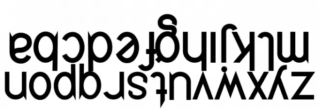Quirkus Upside Down Schriftart Kleinbuchstaben