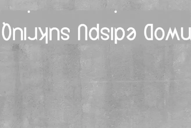 Quirkus Upside Down Font examples