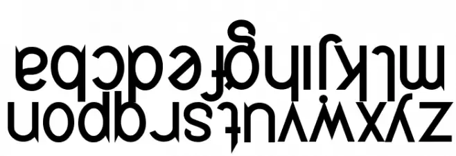 Quirkus Upside Down Font LOWERCASE