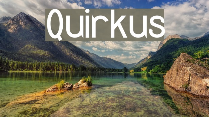 Quirkus Font examples