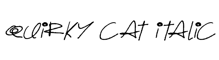 Quirky Cat Italic Fuentes