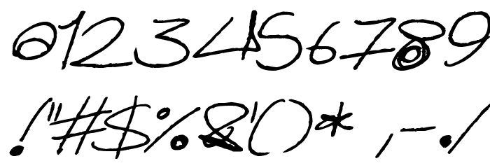 Quirky Cat Italic Font OTHER CHARS