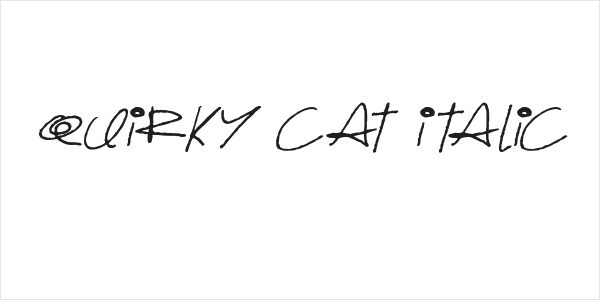 Quirky Cat Italic Logo