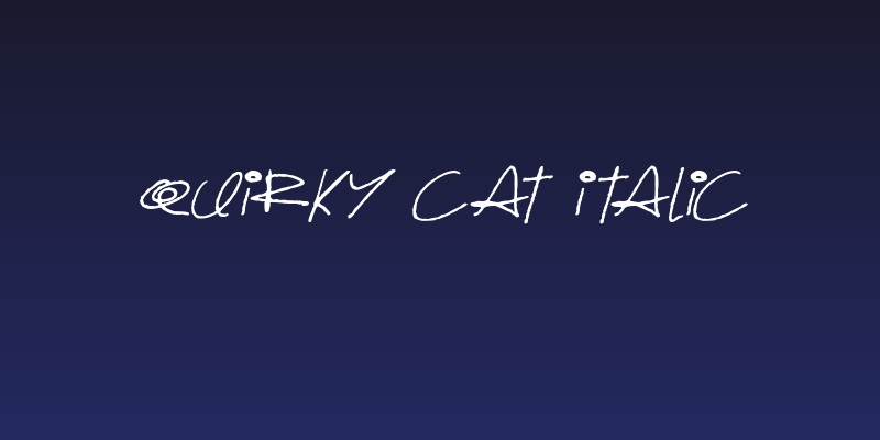 Quirky Cat Italic Social Header