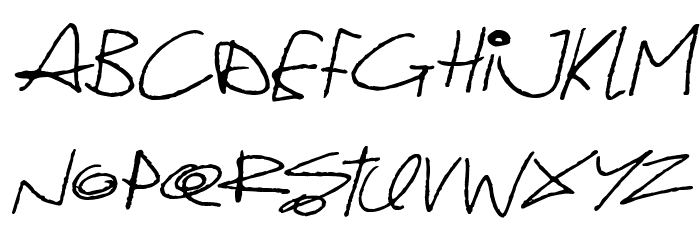 Quirky Cat Italic Font LOWERCASE
