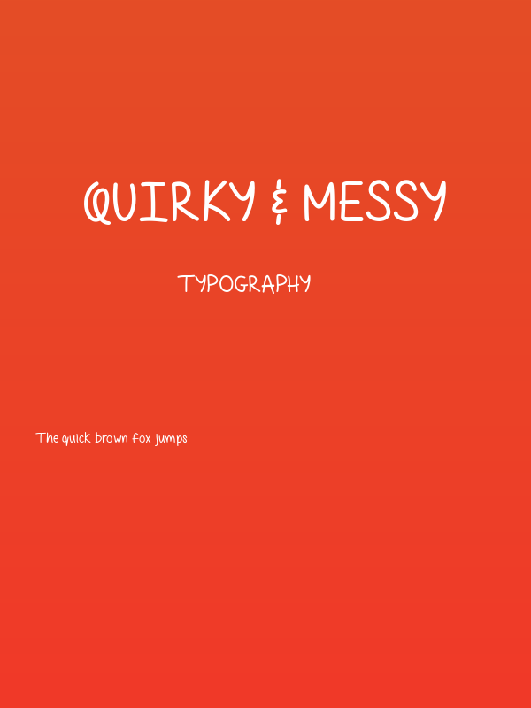 Quirky & Messy Poster