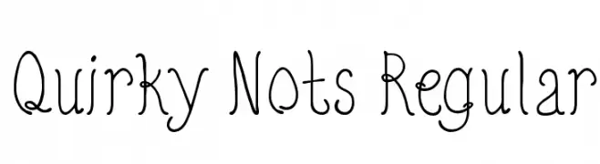 Quirky Nots Regular  नि: शुल्क फ़ॉन्ट्स डाउनलोड