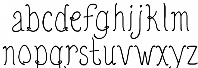 Quirky Nots Regular フォント 小文字