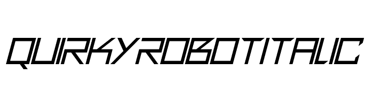 Quirky Robot Italic  Frei Schriftart Herunterladen