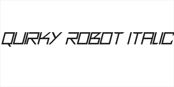Quirky Robot Italic Logo