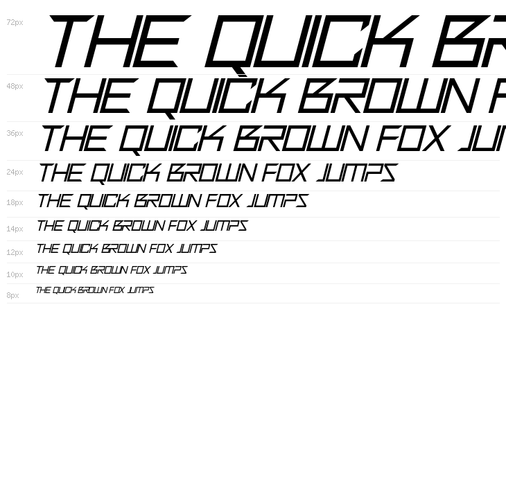 Quirky Robot Italic Waterfall