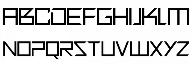 Quirky Robot Font Litere mari