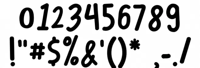 Quirky Sans Font OTHER CHARS