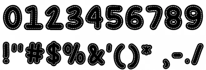 Quirky Stitch Font OTHER CHARS