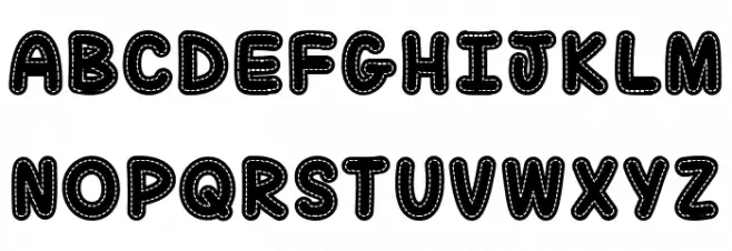 Quirky Stitch Шрифта ВЕРХНИЙ