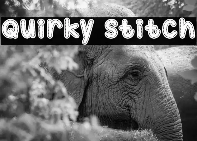 Quirky Stitch Font examples