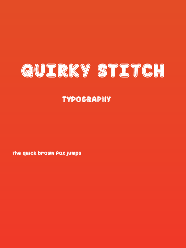 Quirky Stitch Poster