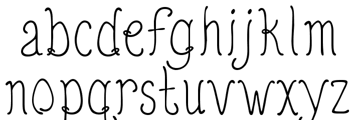 QuirkyNots Font LOWERCASE