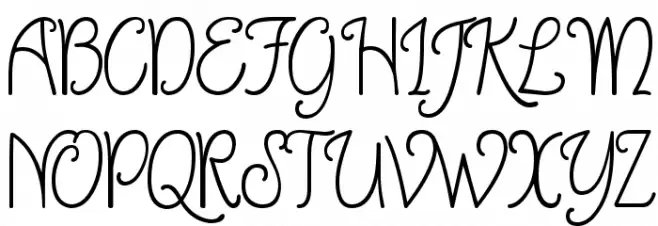 Quirlycues Schriftart Groß