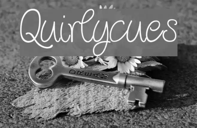 Quirlycues Font examples