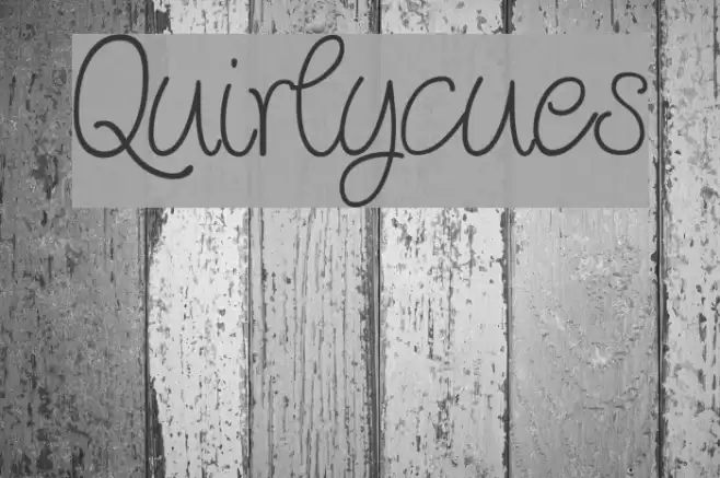 Quirlycues Font examples
