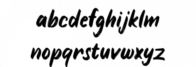 Quirthy Font LOWERCASE