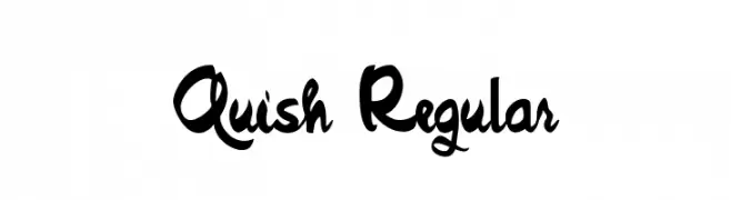 Quish Regular  免费字体下载