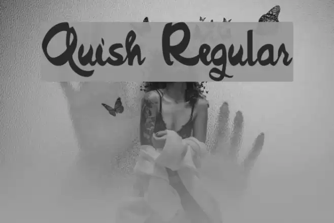 Quish Regular Font examples