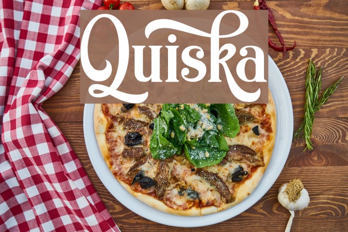 Quiska Font examples