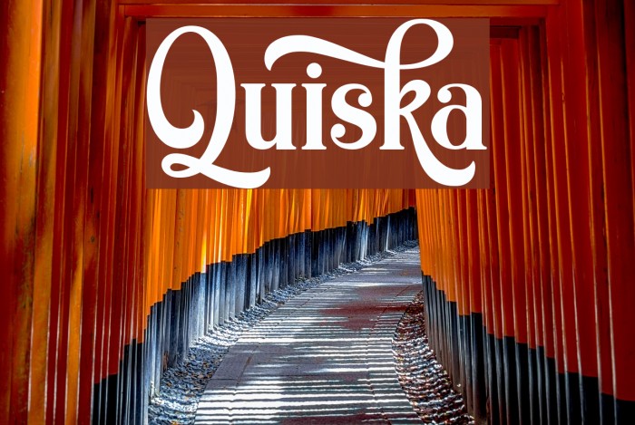 Quiska Font examples